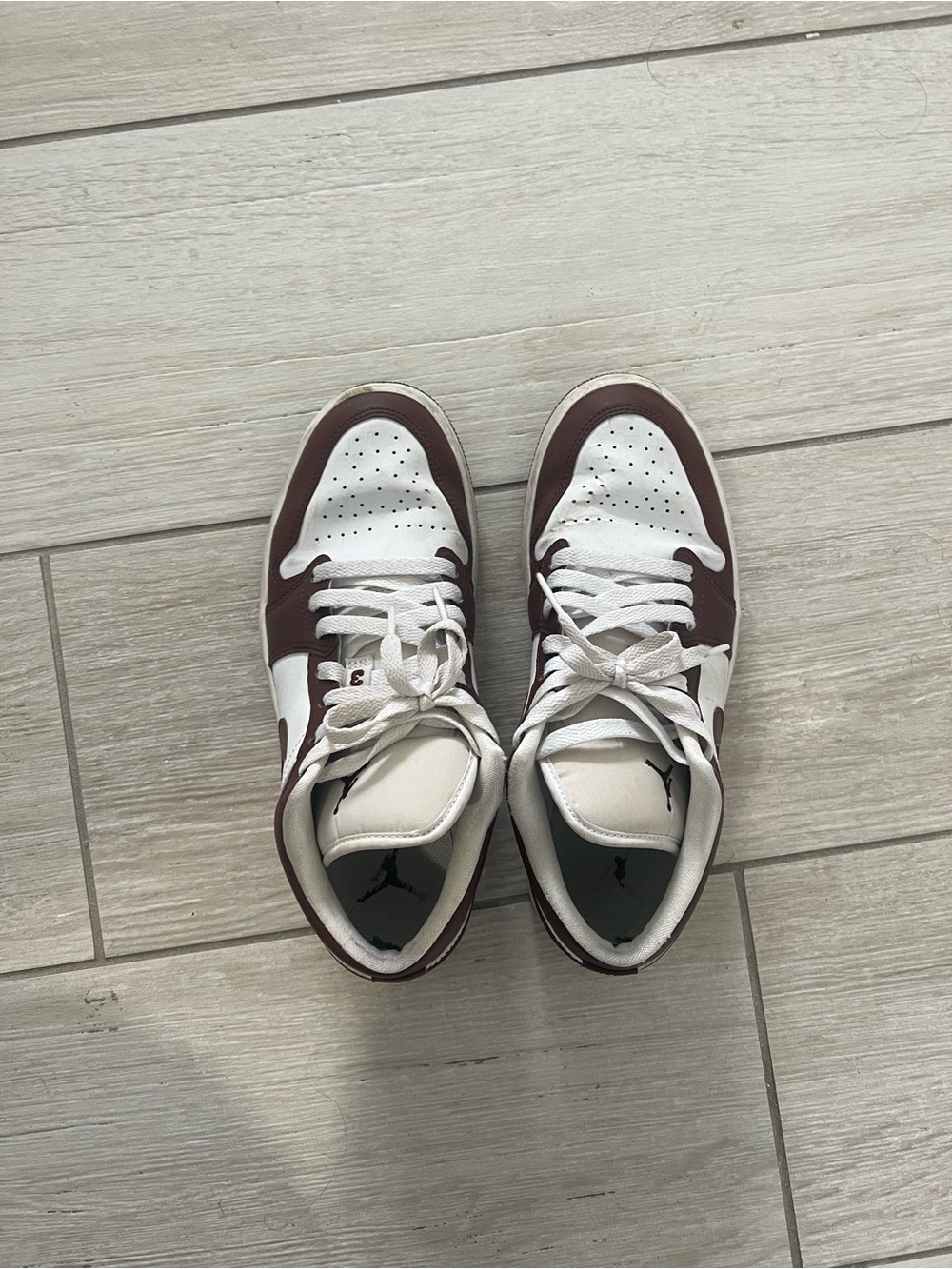 Jordan Air Jordan 1 Low - White & Brown - Picture 5 of 6
